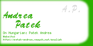 andrea patek business card